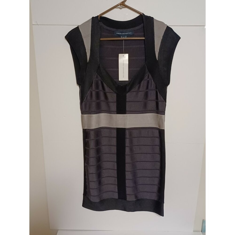 French Connection Ribbon Knits Cap Sleeveless Dress Size 12 - Picture 1 of 4